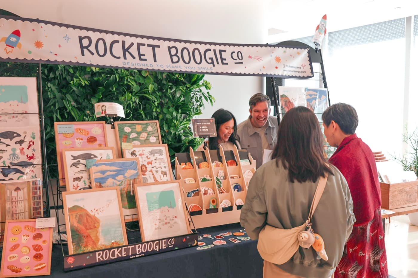 Scott and Tammy at a Rocket Boogie Co. market booth