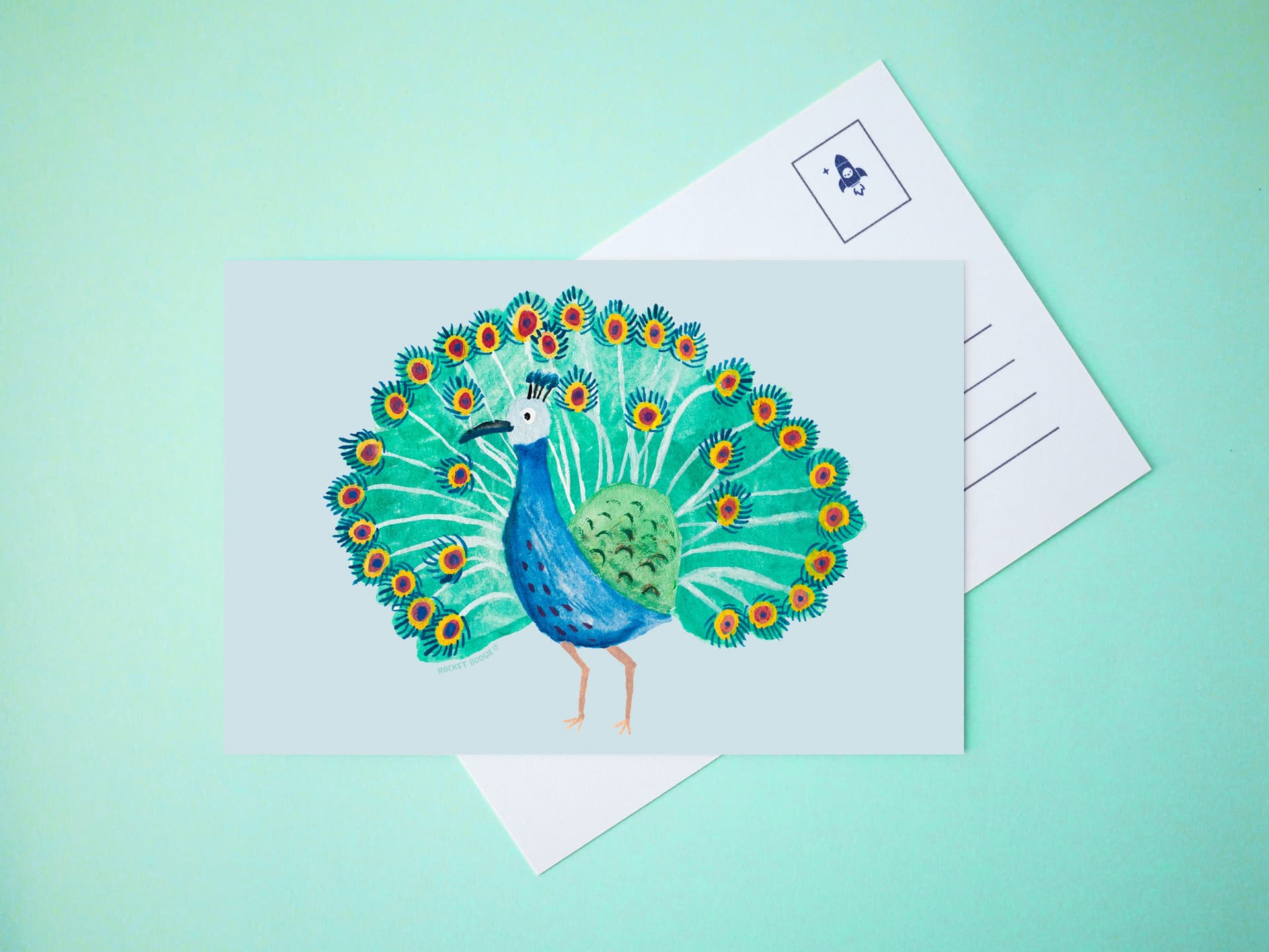 Peacock Mini Print / Postcard