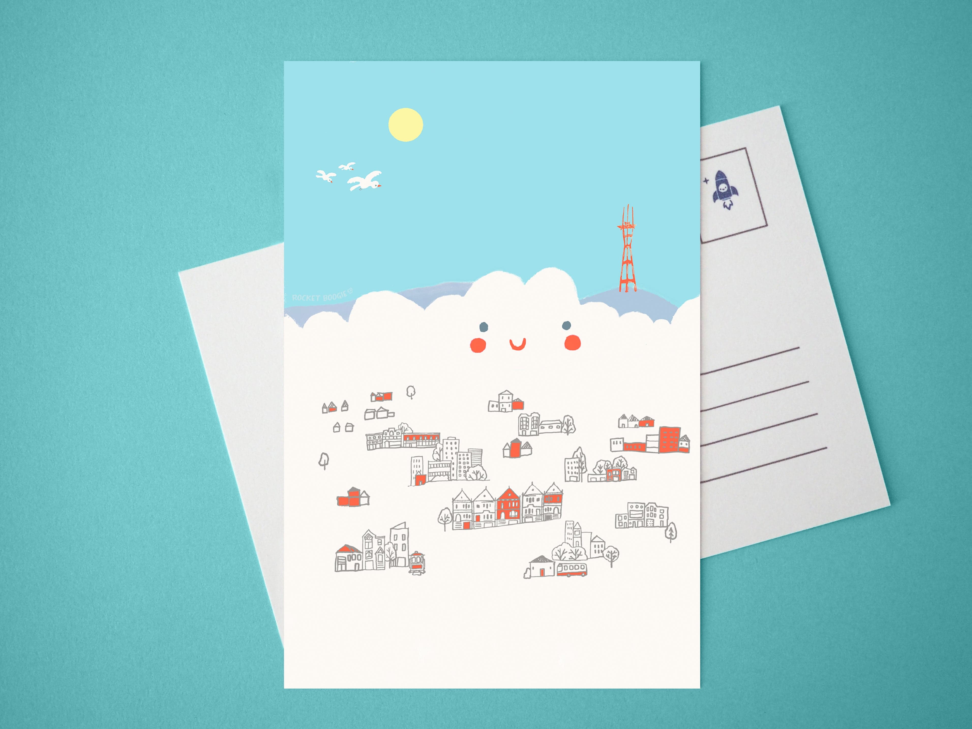 San Francisco (Karl the Fog) Mini Print / Postcard