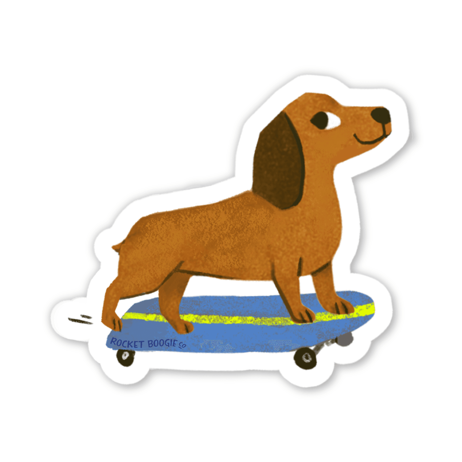 Cool Dog on a Skateboard Sticker
