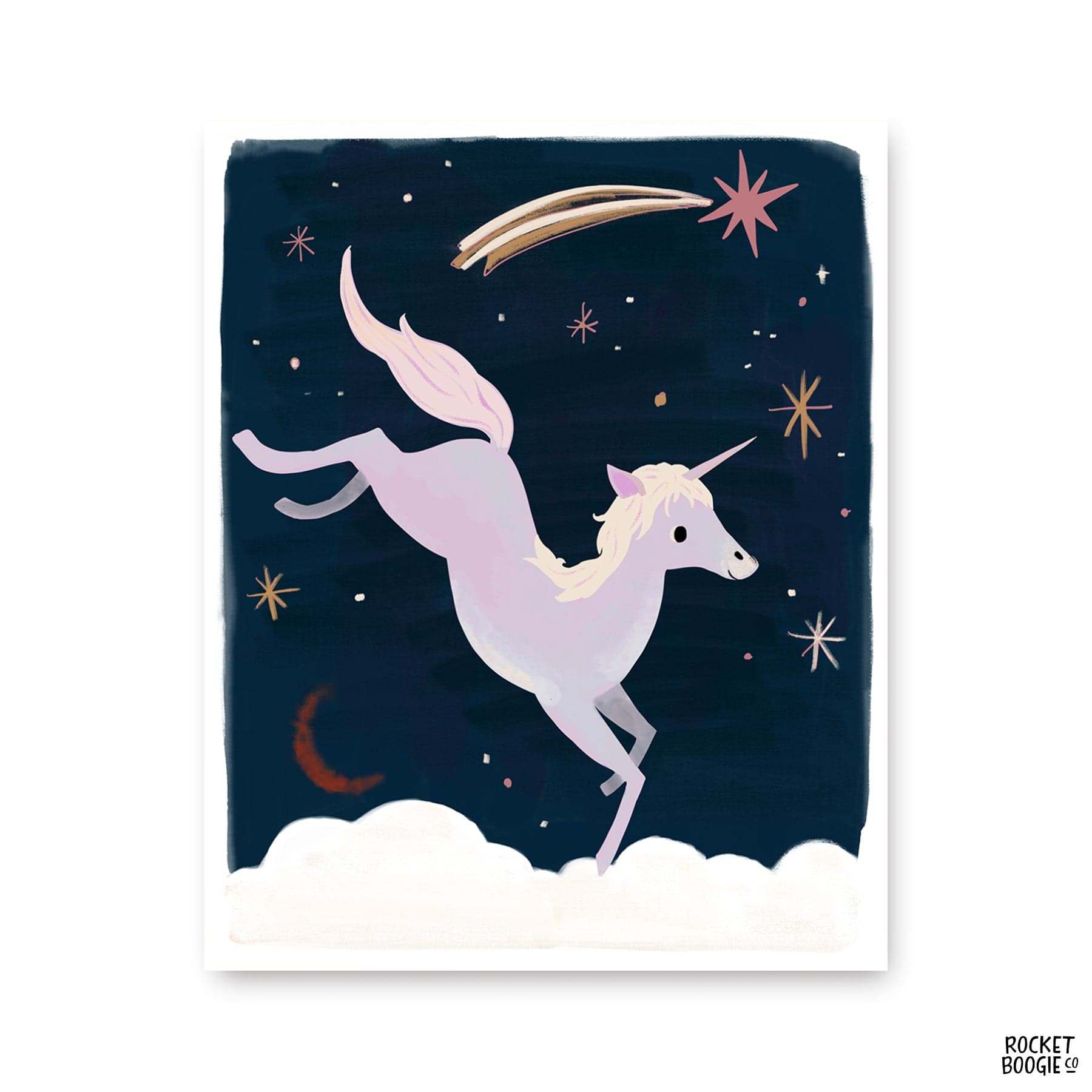 Unicorn in Space Print