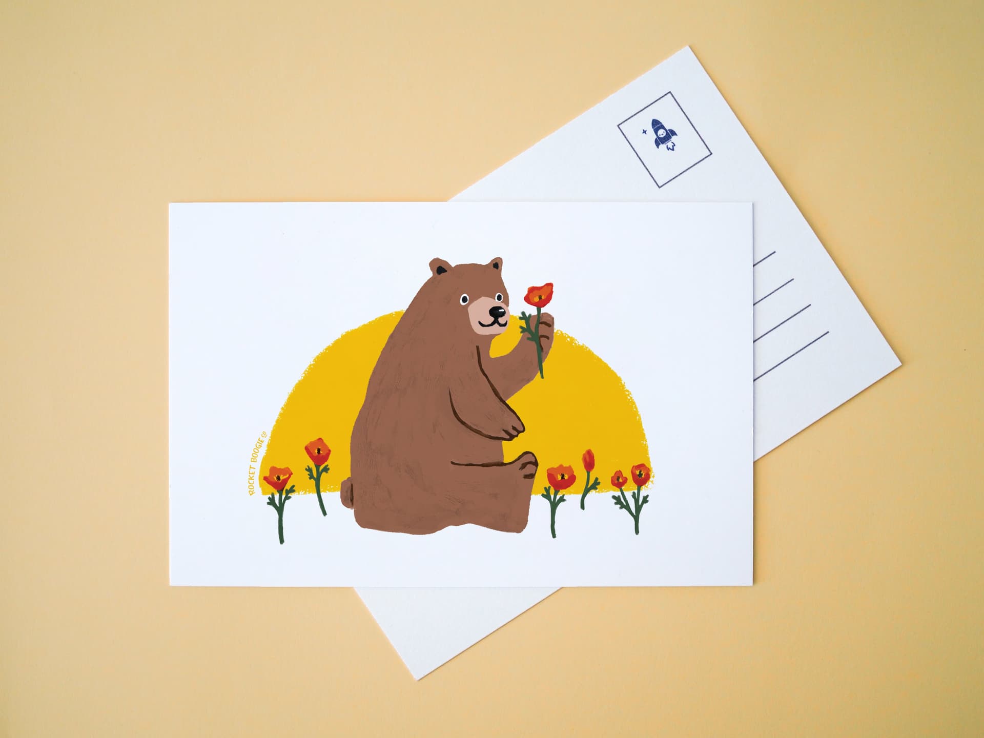 Cali Bear Mini Print / Postcard