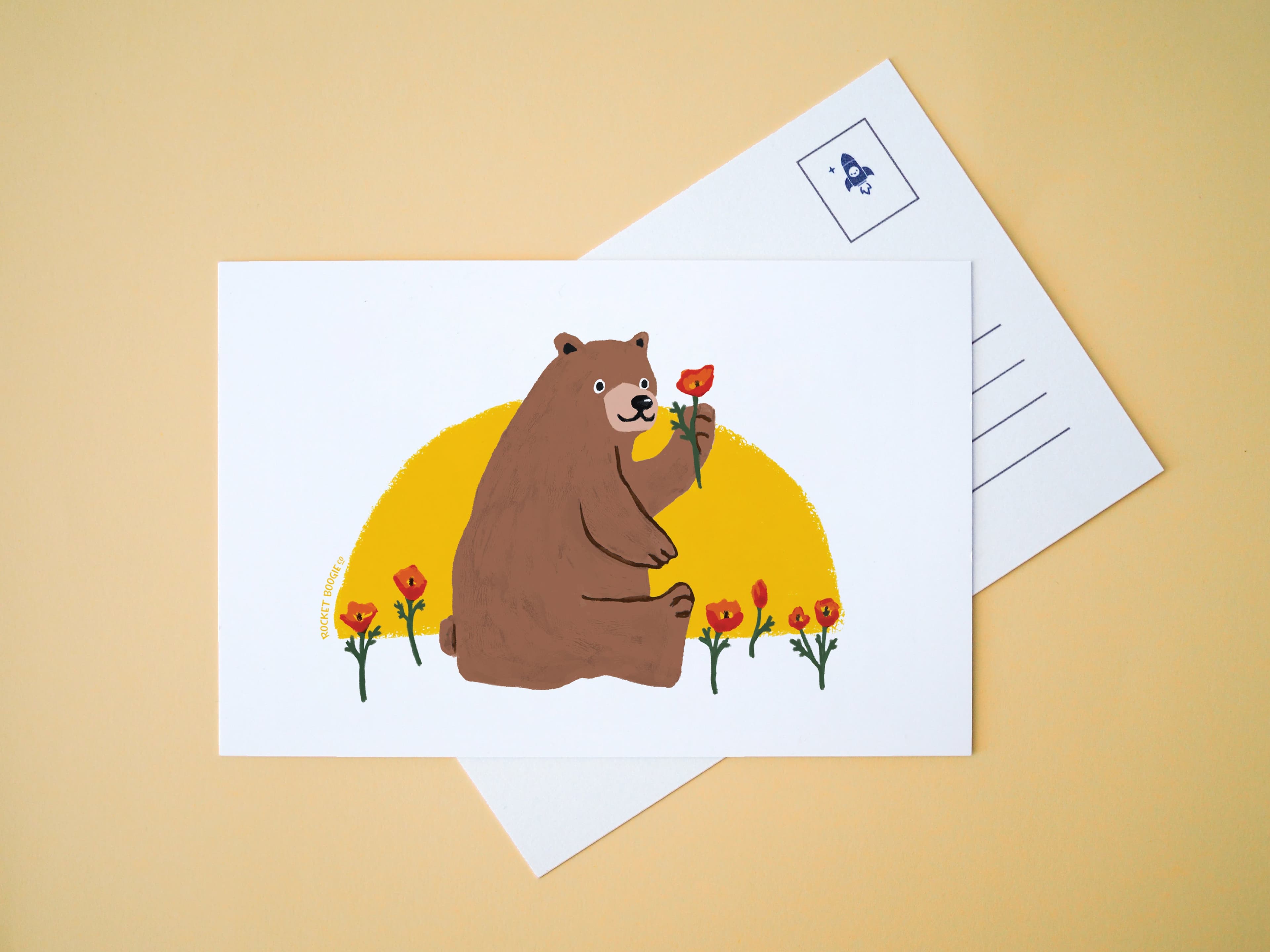 Cali Bear Mini Print / Postcard