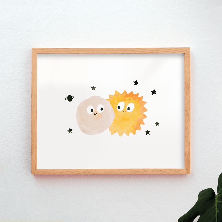Sun and Moon Print